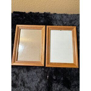 Vintage Wooden Picture Frames With Easel Backs  Set of 2